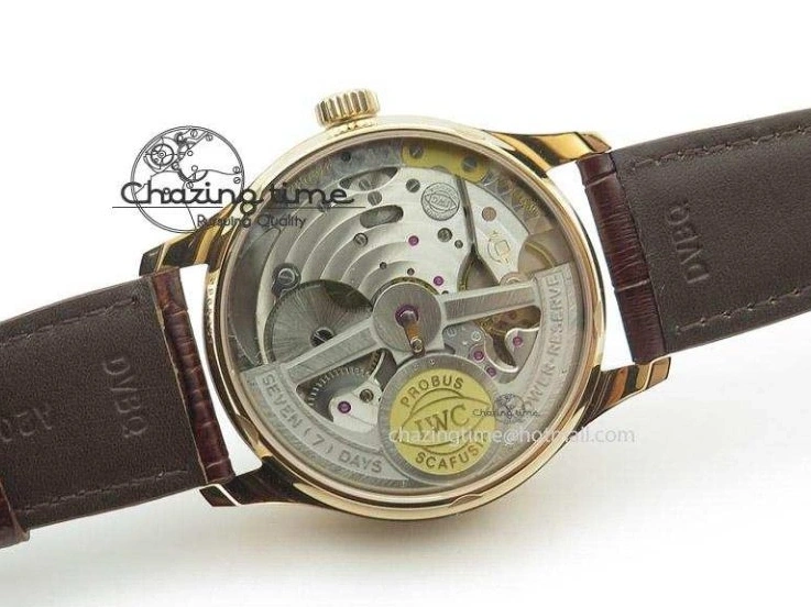 MIROTIME 0331 Portuguese Real PR IW500127 RG ZF 1:1 Best Edition Grey Red Dial On Brown Leather Strap A52010 V AllSeason 7331